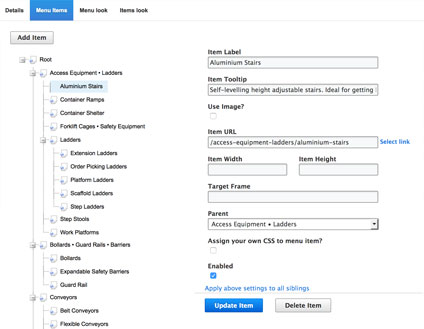 Dynamic Menu Builder