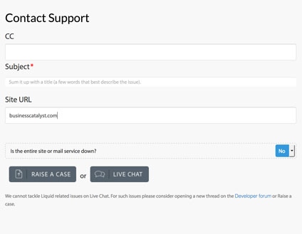 Email Support Ticket